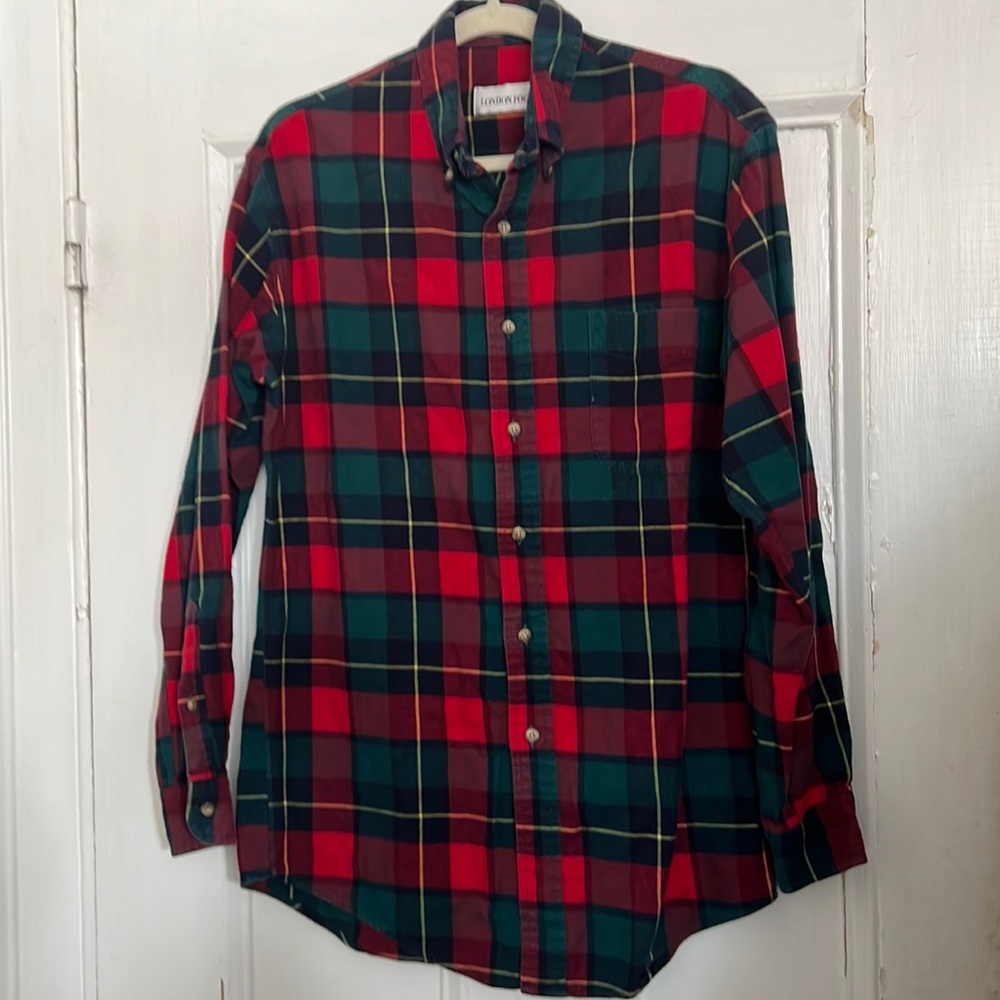 London Fog Plaid Flannel - Size Small